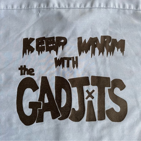 Vintage 90s The Gadjits Hellcat Records Dickies Work Shirt USA ~ Size XXL - Picture 9 of 10